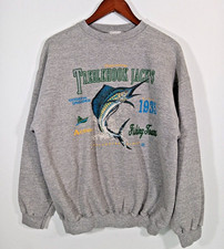 Vintage 1990s TrebleHook Jack's Printed Sweater - Tultex Made in USA, Size L