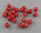 Red d6 Six-Sided Dice Set - 24 Opaque Dice for Roleplaying Games
