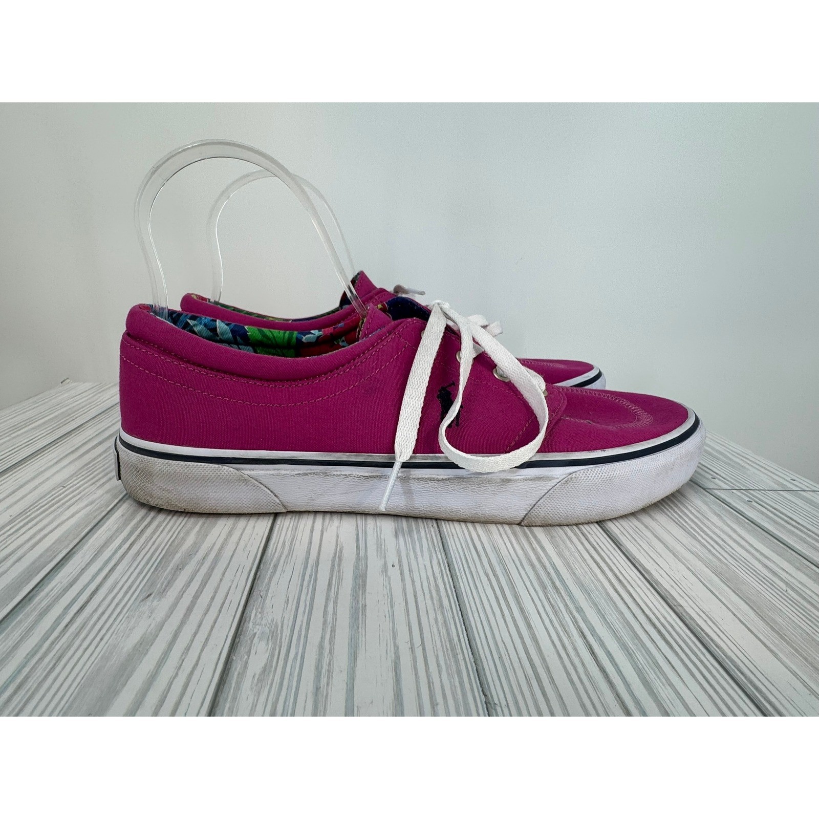 Polo Ralph Lauren Men's Size 9.5 Canvas Low-Top Faxon X Fiusha sneakers Shoes