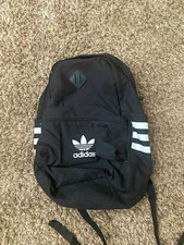 adidas Originals Unisex Kids Black/White 3-Stripes Trefoil Backpack Zip