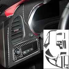NEW Carbon Center Dashboard AC Air Vent Cover Trim Set Kit For Corvette C7 14-19