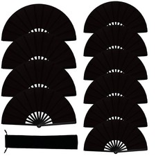 13inch Large Rave Fan Popping Clacking Fans for Line Dancing,Hand Fans for Wo...