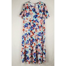 NWT Pretty Garden Pink Floral Tiered Maxi Dress Size M Cottagecore Gardengirl