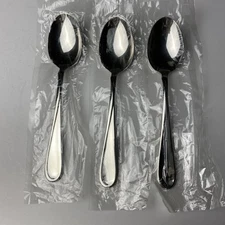 3 Oneida Flight Reliance 6 3/4" Oval Soup Spoon Lot Stainless Steel Flatware New