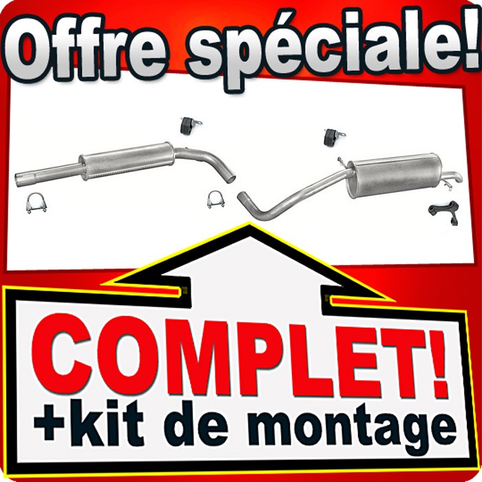 Ligne d'échappement Skoda Fabia Combi 1.4 silençieux de rechange pour break 2000 à 2007