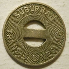 Suburban Transit Lines (Johnson City, Tennessee) transit token - TN400F