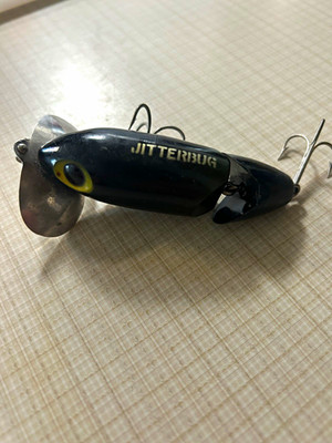 Fred Arbogast Jointed Jitterbug Black 2 1/2 in 1/4 oz Topwater Bass 650