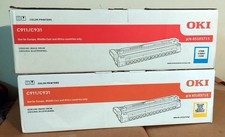 2 Drum di immagine originali per OKI C911/C931 Ciano  45103715 e Giallo 45103713