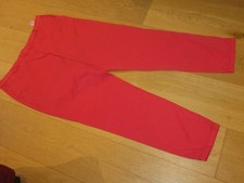 ladies Marks & Spencer coll red cotton chino trousers, size 14