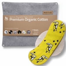 Protèges Slip Lavables Réutilisables en Coton Bio pour Pertes Blanches (M, x7...