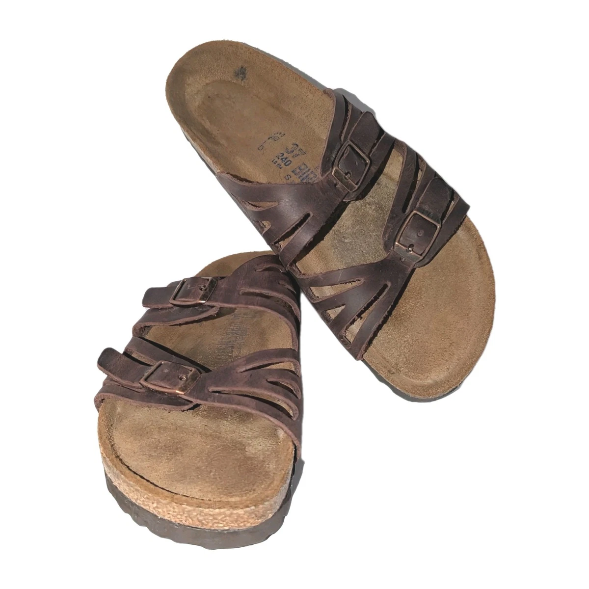 Birkenstock Granada Sandals - Leather, Soft Footbed M8 W10 Birkenstock Granada Soft Footbed Black | WOMEN`S SHOES  main image 3