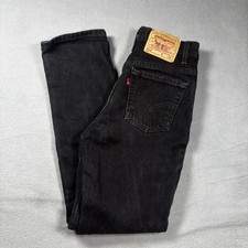 Vintage Levis 512 Jeans Womens 7M Black Slim Fit Straight Leg Made in USA 90s