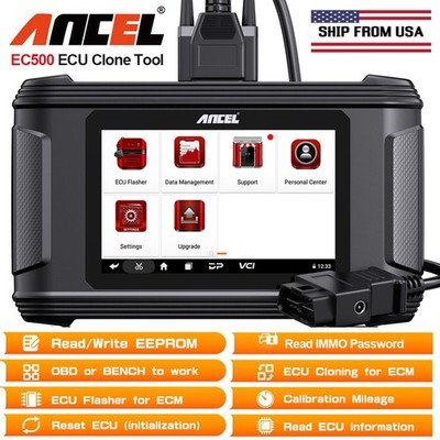 ANCEL EC500 OBD2 Scanner ECM ECU Flashing Clone Reset Car Initialization Tool