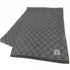 LOUIS VUITTON Damier Echarpe Petit Damier Stole with Logo scarf wool mens 103532