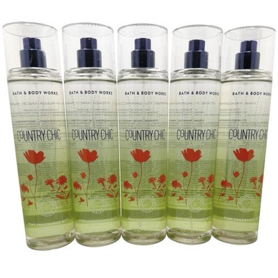 Bath & Body Works COUNTRY CHIC Fine Fragrance Mist 8 oz | Lot Of 5 | NEW