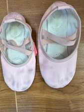 Pre-Owned Ballet Shoes Stelle Girls 1M Leather Double Strap Split Sole