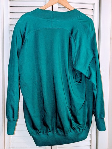 Vntg Casual Corner Cardigan Button Up Preppy Shoulder Pads Women's L Green *Read - Picture 6 of 13