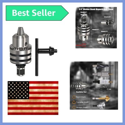 1/8''-5/8'' Magnetic Drill Chuck Adapter, Weldon Shank B16 Thread