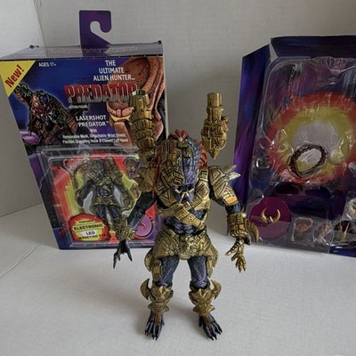 NECA Predator Lasershot Predator Figure 2010 w/ Box & Accessories READ NOTES  