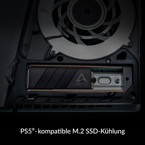 ARCTIC M2 Pro Heatsink Kühler M.2 2280 SSD+TP-3 Wärmeleitpads PC PS5 Kühlkörper - Afbeelding 3 van 5