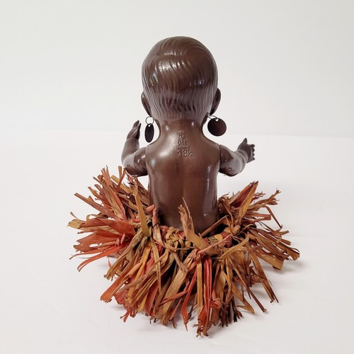 Bambola afroamericana vintage celluloide Celba Schoberl Becker #18 1/2 DRP Germania 7" - Foto 2 di 13