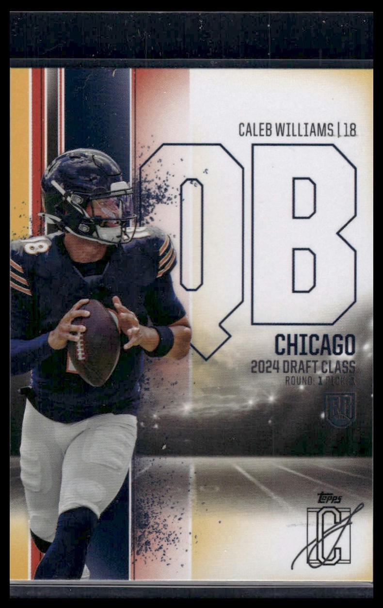 2024 Topps Signature Class #84 Caleb Williams Red & Yellow