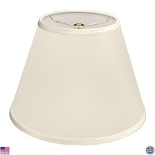 Aspen Creative 32690 Transitional Empire Lamp Shade, Champagne, 7" Top, 13"