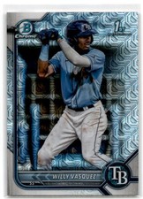 2022 Bowman Chrome #BCP-195 Willy Vasquez Prospects Mojo Refractor Rays