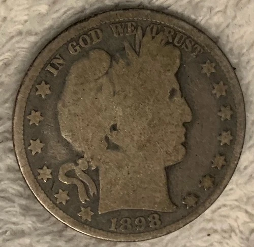 1898-P Barber Half Dollar 90% SILVER ::: BETTER DATE