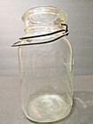 Vintage Ball Ideal Clear Glass Qt Square Mason Canning Jar Wire Bail Made In USA — photo 4