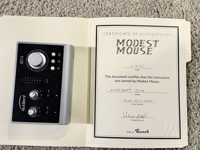 OWNED BY MODEST MOUSE Audient iD14 USB Audio Interface, COA, works perfectly!