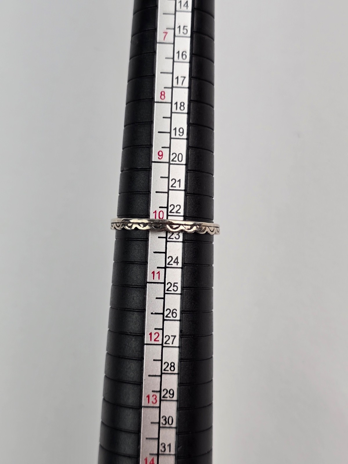 Silpada Sterling Silver Belle Fleur Blue Crystal Stack Ring Size 10 etched band