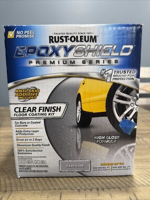 Rust Oleum Epoxyshield Premium Series Clear Coat Finish Flooring Kit
