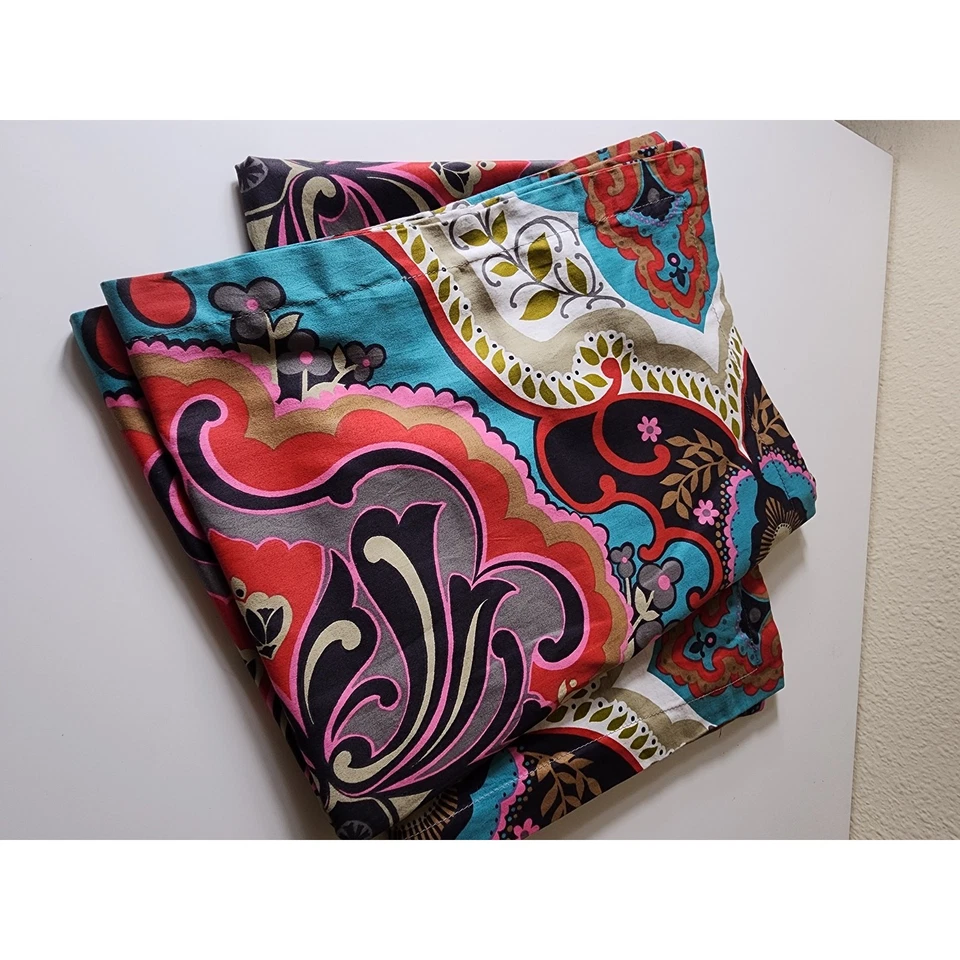 MAX STUDIO Rojo Azul Boho Medallón ESTÁNDAR Fundas de Almohada - Juego de 2 Foto 3 de 4