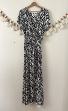 Eliza J Blue White Floral Faux Wrap Maxi Dress Party Evening Feminine 20W