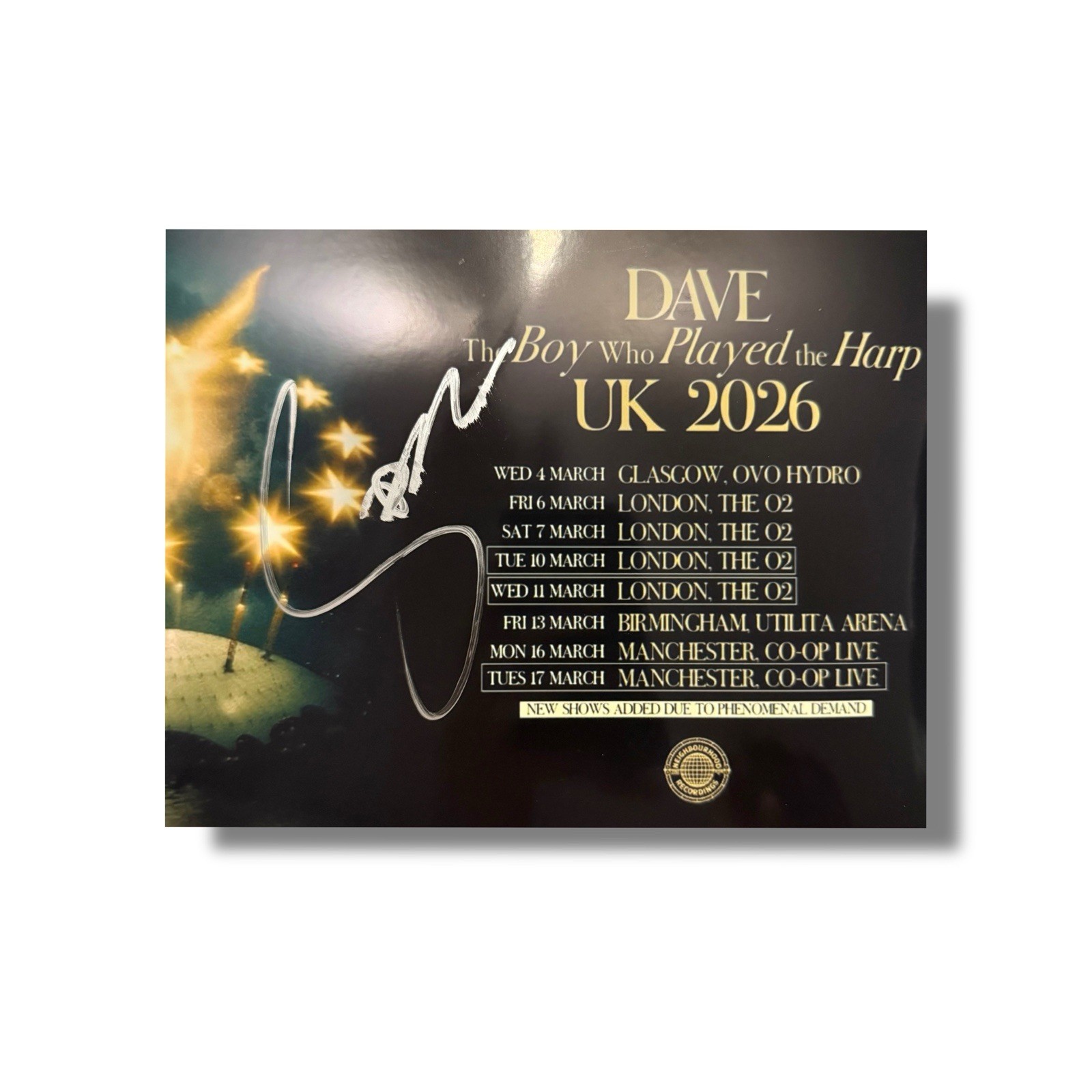 Signed SANTAN DAVE 8x6” Photo - UK Rap Memorabilia - COA & Photo Proof