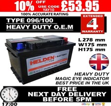 BMW 318 320 323 325 328 330 CAR BATTERY 096 100 12V HEAVY DUTY MAINTENANCE FREE