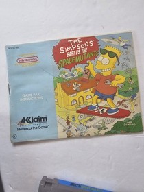 Los Simpson Bart vs los Mutantes Espaciales (1991) con Manual Nintendo y Funda NES 