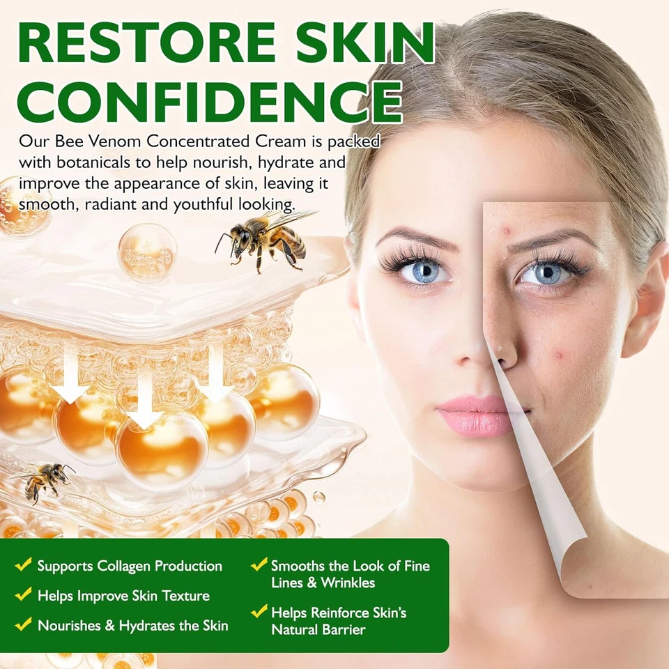 Bee Venom Comprehensive Cream 4.2 Oz, Bee Venom Skin Restoration Cream, Natural  - Image 2 of 4