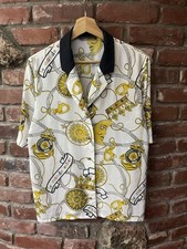 Vintage 90s Louis Feraud AOP Silk Blouse Size 6