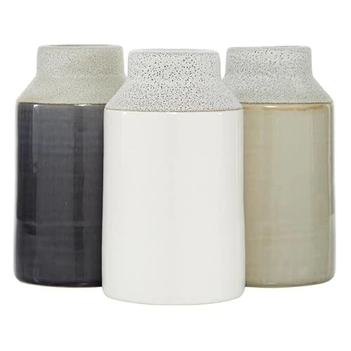  Jarrón decorativo de porcelana cerámica centro de mesa jarrones, juego de 3 floreros  Foto 2 de 4