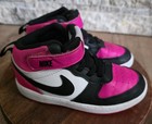 Girks Nike Court Pink Black Size 10 Euc Sneakers Shoes — photo 3