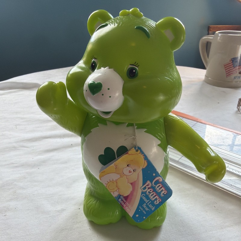 Vintage Ultra Rare 2005 Care Bears GOOD LUCK BEAR lucky lime