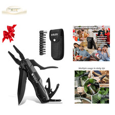 BIBURY 5 in 1 Multifunktionsmesser Camping Multitool Taschenmesser Zange