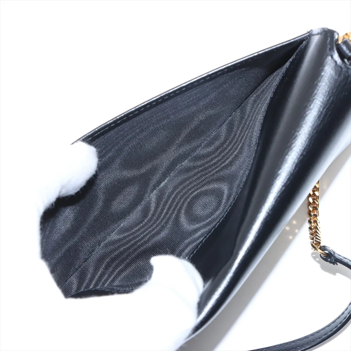 Cree Leather Chain Shoulder Bag Black 635095 thumbnail 7