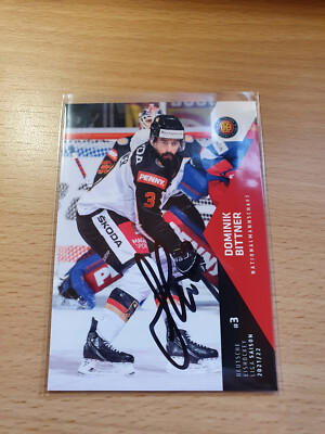 DEL 21-22 2021-2022 SIGNIERT DEB Dominik Bittner Grizzlys Wolfsburg