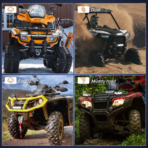 Double-Row Strobe 7"Inch Led Work Light Bar Flood Fog Lamp Offroad ATV Truck 4WD - Foto 11 di 14