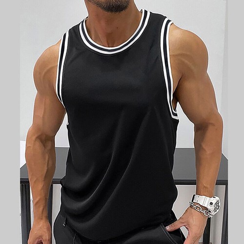 Mens Bodybuilding Muscle Gym Vest Racer Back Tank Shirt Training Basketball Tops - Picture 19 of 26