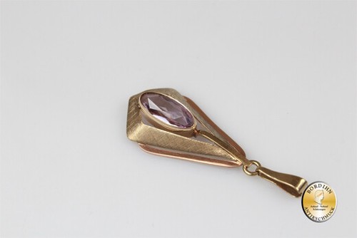 Colgante; 8K Oro, con Amatista - Imagen 5 de 6