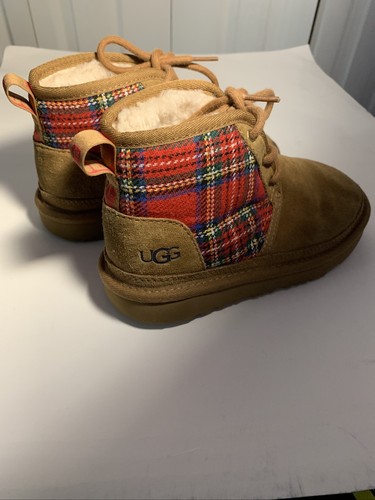 ugg neumel ii Tartan Chestnut/Red | Plaid Kids Boys Size 13 1112151k - Picture 9 of 12